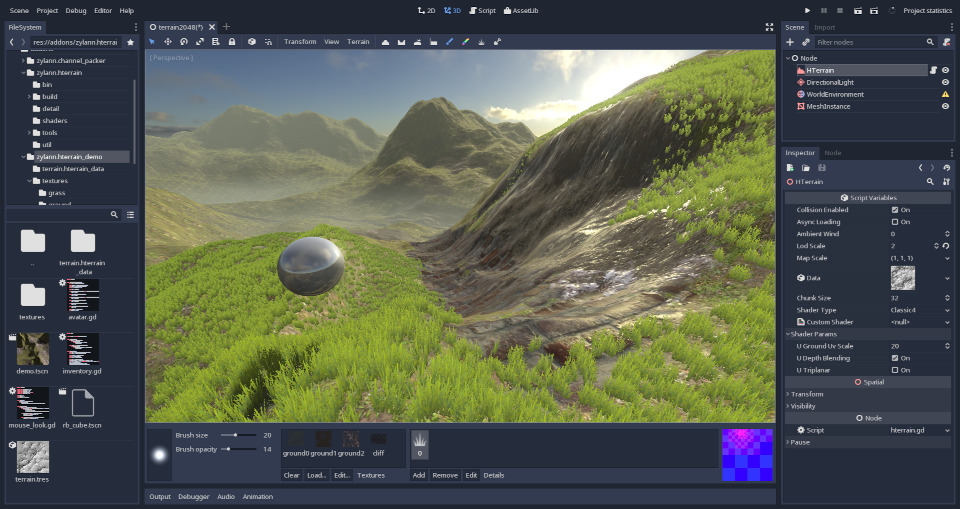 Godot HeightMap screenshot